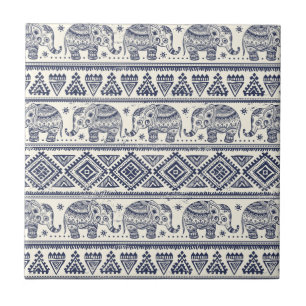 Padrão de Elefante Aztec Tribal
