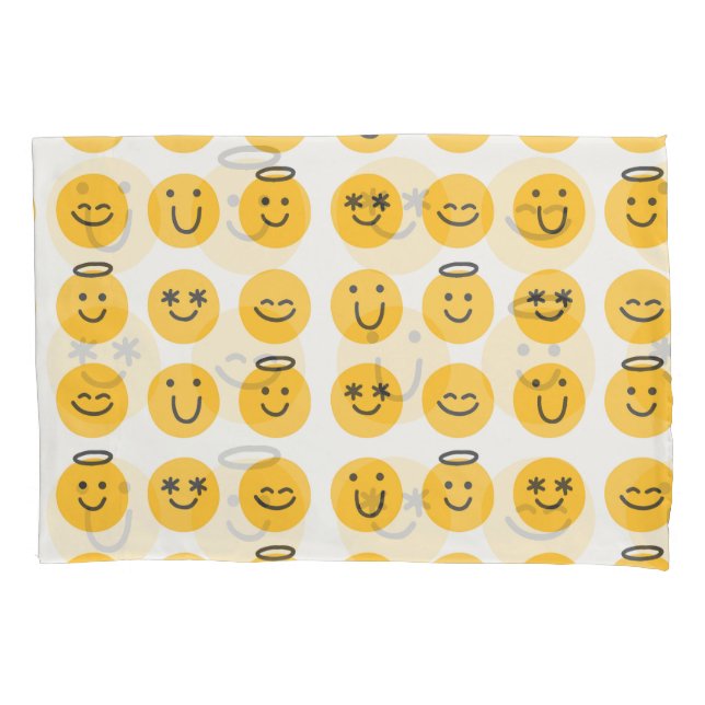 Padrão de Emoji Feliz Desenhado à Mão (Frente)
