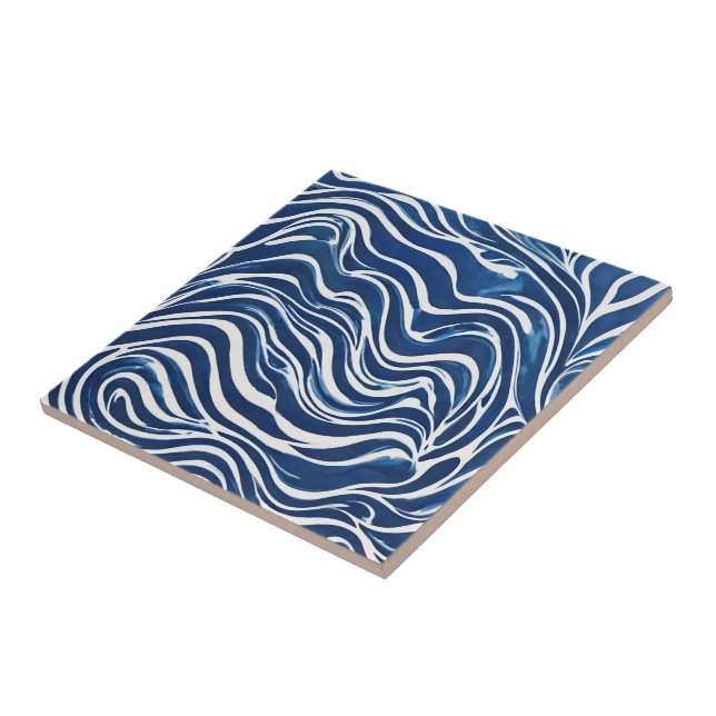 Padrão de espiral branco azul 06 (Lateral)