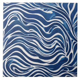 Padrão de espiral branco azul 06