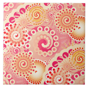 Padrão de espiral, coral, pêssego