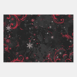 Padrão de espiral de natal abstrato no preto dramá