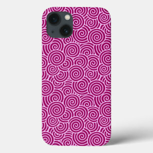 Padrão de espiral japonês - burgundy e rosa clar