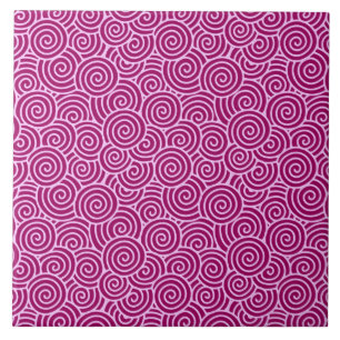 Padrão de espiral japonês - burgundy e rosa pálido