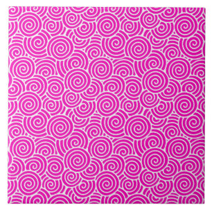 Padrão de espiral japonês - fuchsia cor-de-rosa e