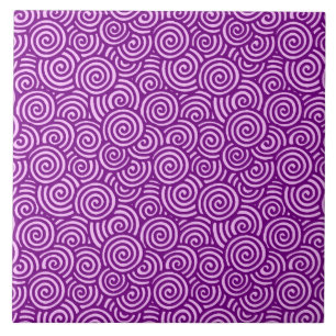 Padrão de espiral japonês - orquídea rosa e rox