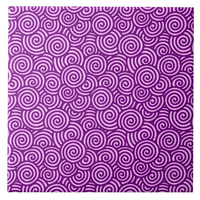 Padrão de espiral japonês - orquídea rosa e roxo (Frente)