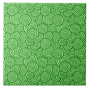 Padrão de espiral japonês - pinho e verde limão
