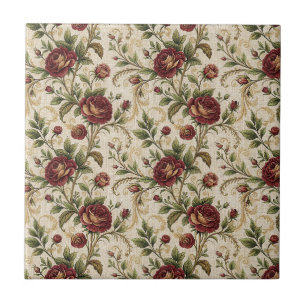 Padrão de Estampa Floral Rosa Vintage - Design de