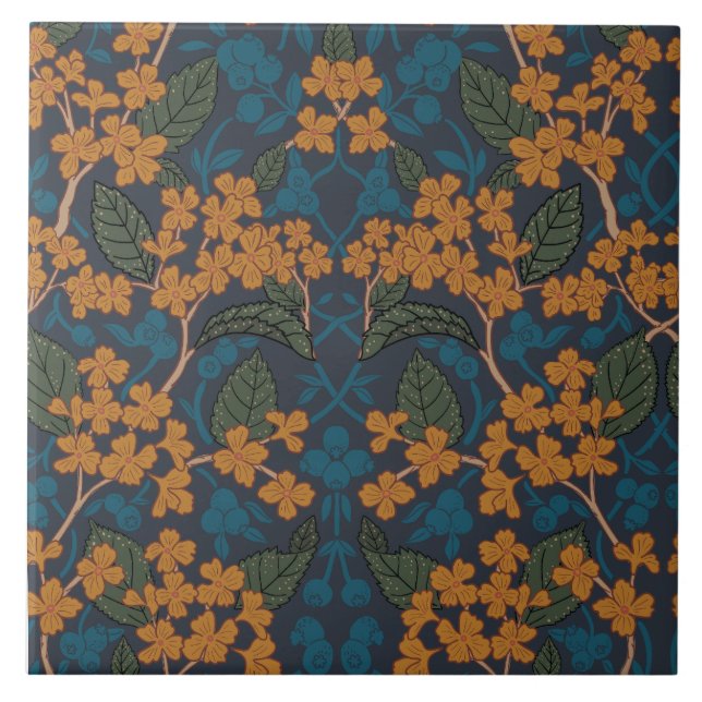 Padrão de estilo outonal William Morris (Frente)