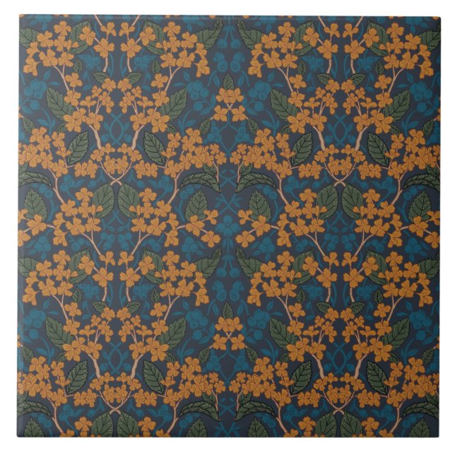 Padrão de estilo outono William Morris (Frente)