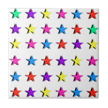 Padrão de Estrelas Geométricas Coloridas