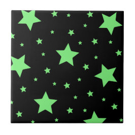 Padrão de estrelas geométricas neon Green