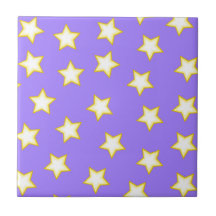 Padrão de estrelas geométricas roxas brancas