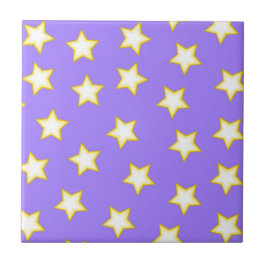 Padrão de estrelas geométricas roxas brancas