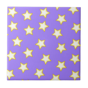 Padrão de estrelas geométricas roxas brancas