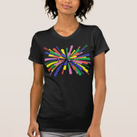 Padrão de explosão de Camisetas Bolinhas coloridas