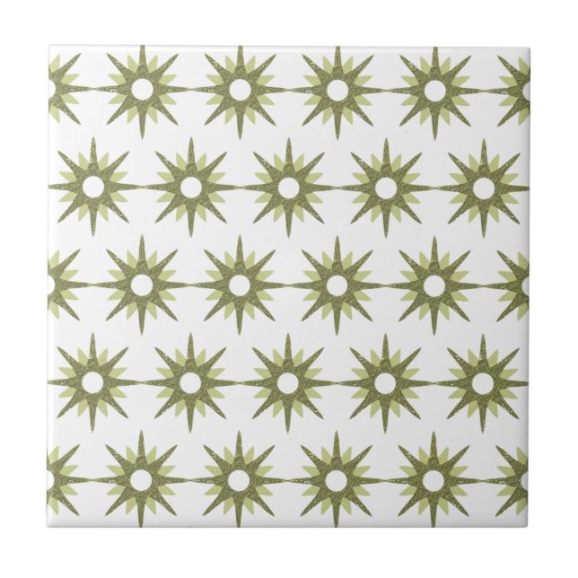 Padrão de explosão de estrelas verde e branco mode (Frente)