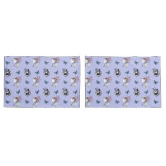 Padrão de Fada e Borboletas em Periwinkle