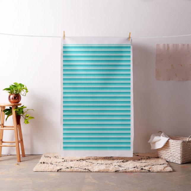 Padrão de faixa dogtooth gráfico tecido azul aqua (In Situ)