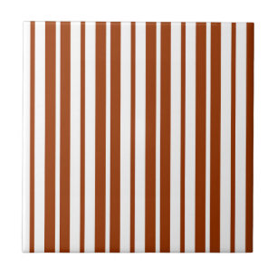 Padrão de Faixa Vertical Branco Castanho