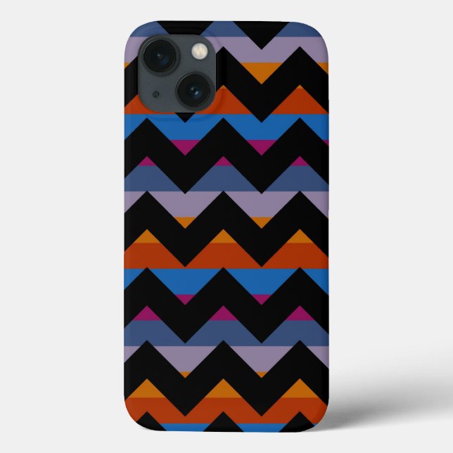Padrão de Faixa Zigzag Chevron Multicolor (Verso)
