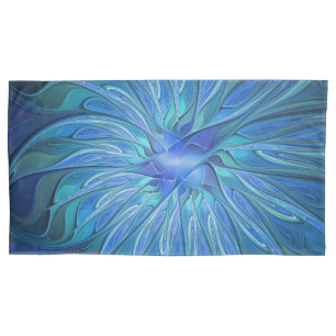 Padrão de fantasia de flores azuis, arte frontal A