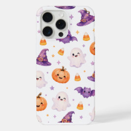 Padrão de Fantasma Pastel de Halloween iPhone 15
