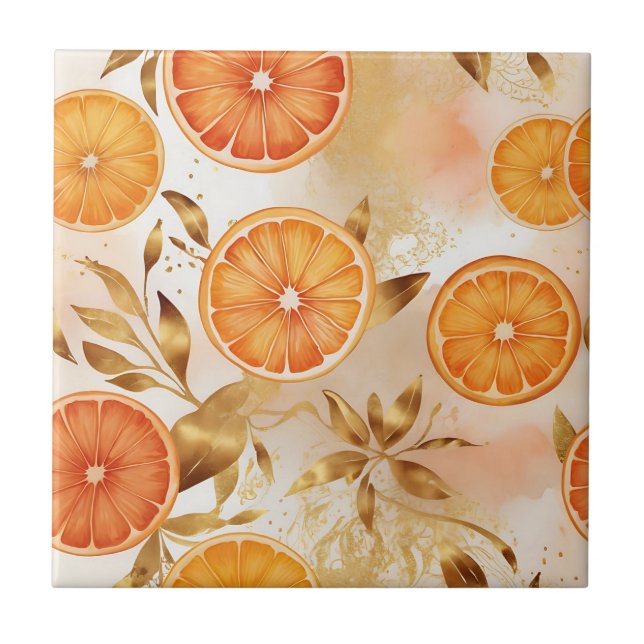 Padrão de Fatia de Laranja Dourada (Frente)