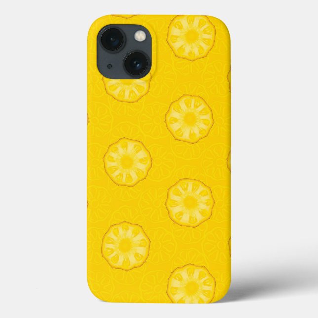 Padrão de fatias de abacaxi amarelo (Verso)