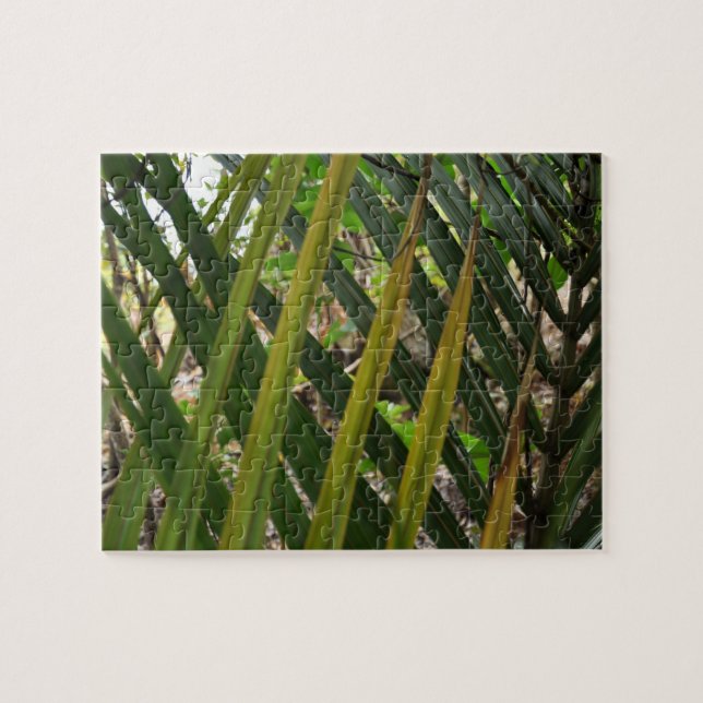 padrão de fern quebra-cabeça verde em verde (Horizontal)