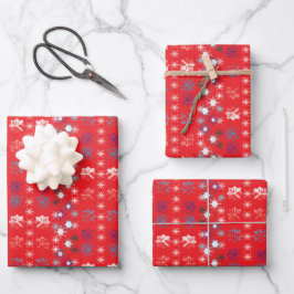 Padrão de floco de neve de Natal Vermelho Moderno