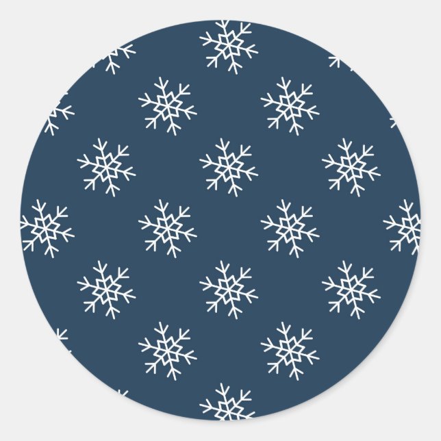 Padrão de flocos de neve Adesivo festivo (Frente)