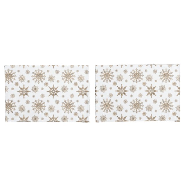 Padrão de Flocos de Neve Amarelos Dourados (Frente - conjunto)