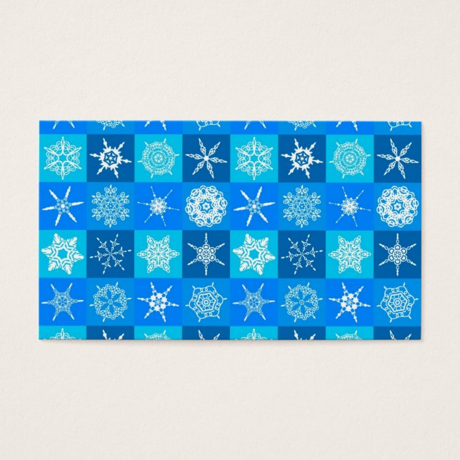 Padrão de Flocos de Neve Azul (Frente)
