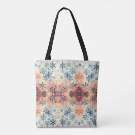 Padrão de Flocos de Neve do Vintage - Saco de Tote