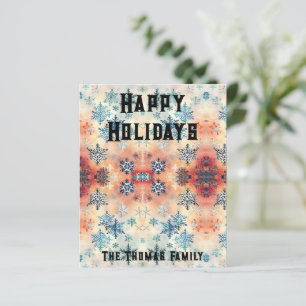 Padrão de Flocos de Neve Vintage - Papel de Scrapb