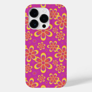 Padrão de Flor Amarelo-Roxo-Magenta