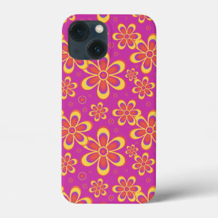 Padrão de Flor Amarelo-Roxo-Magenta