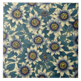 Padrão de Flor Azul Paixão