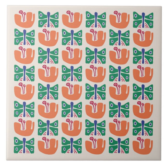 Padrão de Flor da Borboleta (Frente)