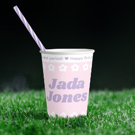 Padrão de Flor de Cartoon Rosa de Primeira Parte