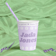 Padrão de Flor de Cartoon Roxo do Primeiro Período