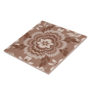 Padrão de Flor de Coffee e Leite