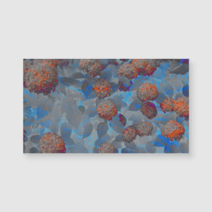 Padrão de flor de cor laranja azul arte digital