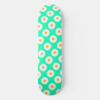 Padrão de Flor de Daisy Nebulosa Skateboard Aqua