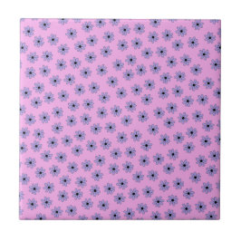 Padrão de Flor de Hippie Azul Púrpura