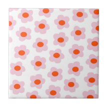 Padrão de Flor de Hippie Vermelho Pink