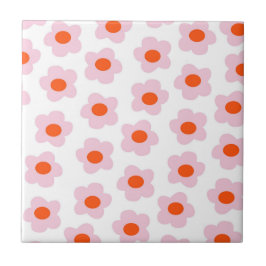 Padrão de Flor de Hippie Vermelho Pink