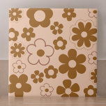 Padrão de Flor de Hippie Y2K do Forno de Outono Ca<br><div class="desc">Padrão de Flor de Hippie Y2K do Forno de Outono Castanho</div>